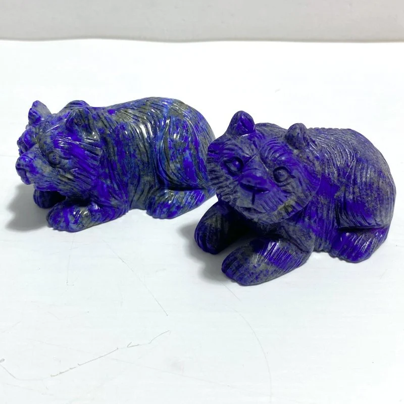 10 Pieces Lapis Lazuli Bear Carving - Image 6