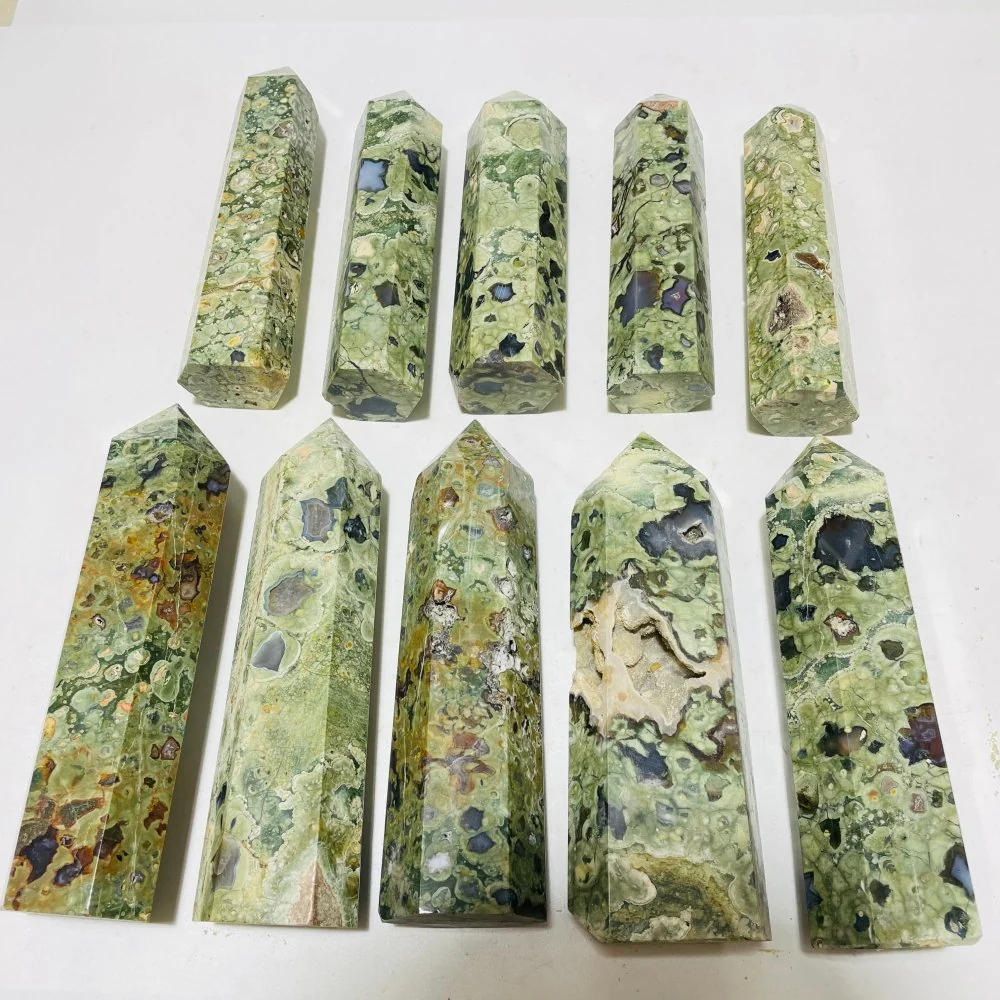 10 Pieces Large Rain Forest Jasper Tower Closeout - Image 5