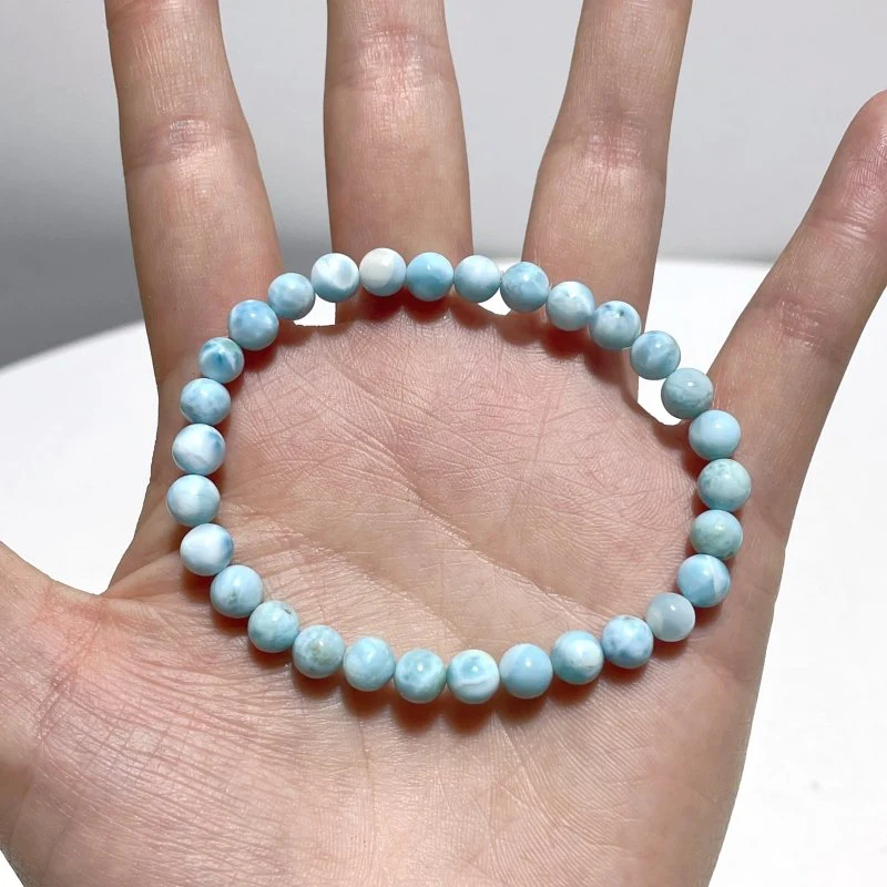 5 Pieces Larimar 6mm Bracelet Dominican Republic Larimar - Image 4