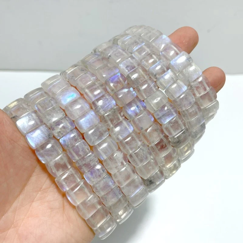 8 Pieces Sri Lanka Flash Blue Moonstone Bracelet