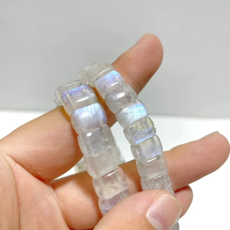8 Pieces Sri Lanka Flash Blue Moonstone Bracelet - Image 3