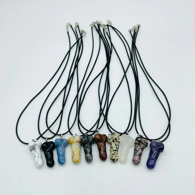 10 Types Crystal Penis Phallus Pendant Necklace Wholesale