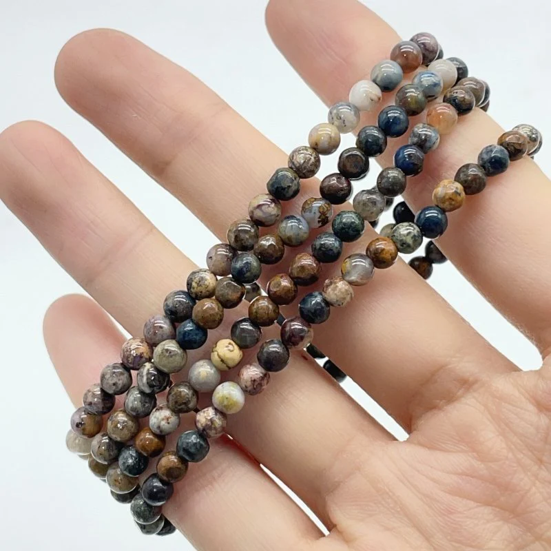 10 Types Mini Beads 4mm Bracelet Wholesale Golden Rutile Fluorite Dragon Blood Stone - Image 10