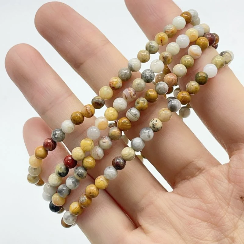 10 Types Mini Beads 4mm Bracelet Wholesale Golden Rutile Fluorite Dragon Blood Stone - Image 7