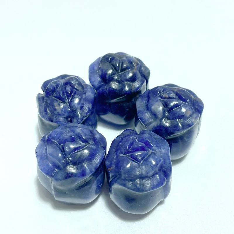 10 Types Small Rose Flower Carving Wholesale Fire Quartz Clear Quartz Yellow Calcite - Image 11