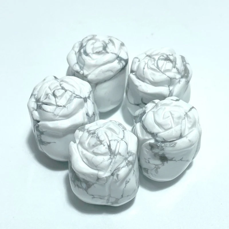 10 Types Small Rose Flower Carving Wholesale Fire Quartz Clear Quartz Yellow Calcite - Image 6