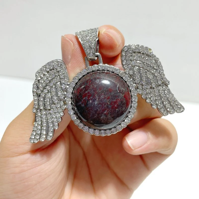 Clearance(defect) - 10 Types Wing Pendants Wholesale Amethyst Chevron Green Aventurine Tiger Eye - Image 10