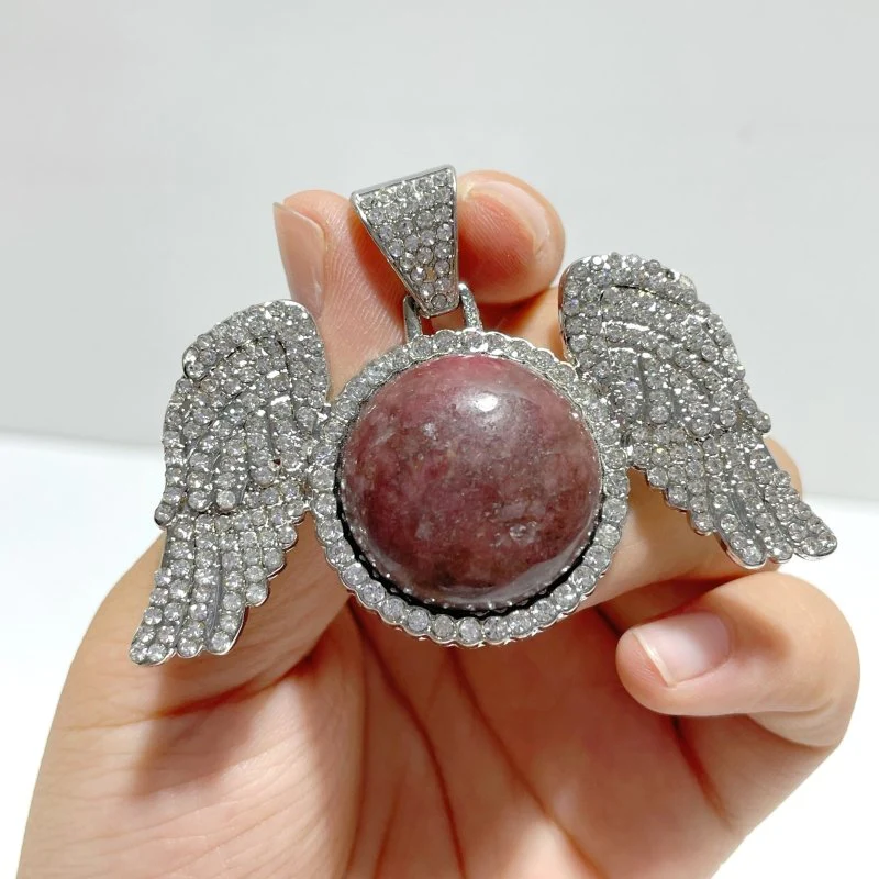 Clearance(defect) - 10 Types Wing Pendants Wholesale Amethyst Chevron Green Aventurine Tiger Eye - Image 3