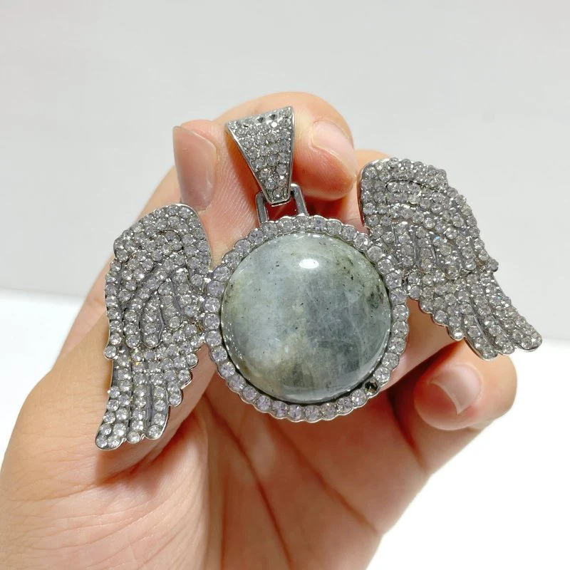 Clearance(defect) - 10 Types Wing Pendants Wholesale Amethyst Chevron Green Aventurine Tiger Eye - Image 6