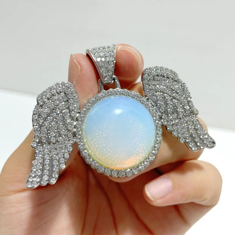 Clearance(defect) - 10 Types Wing Pendants Wholesale Amethyst Chevron Green Aventurine Tiger Eye - Image 8