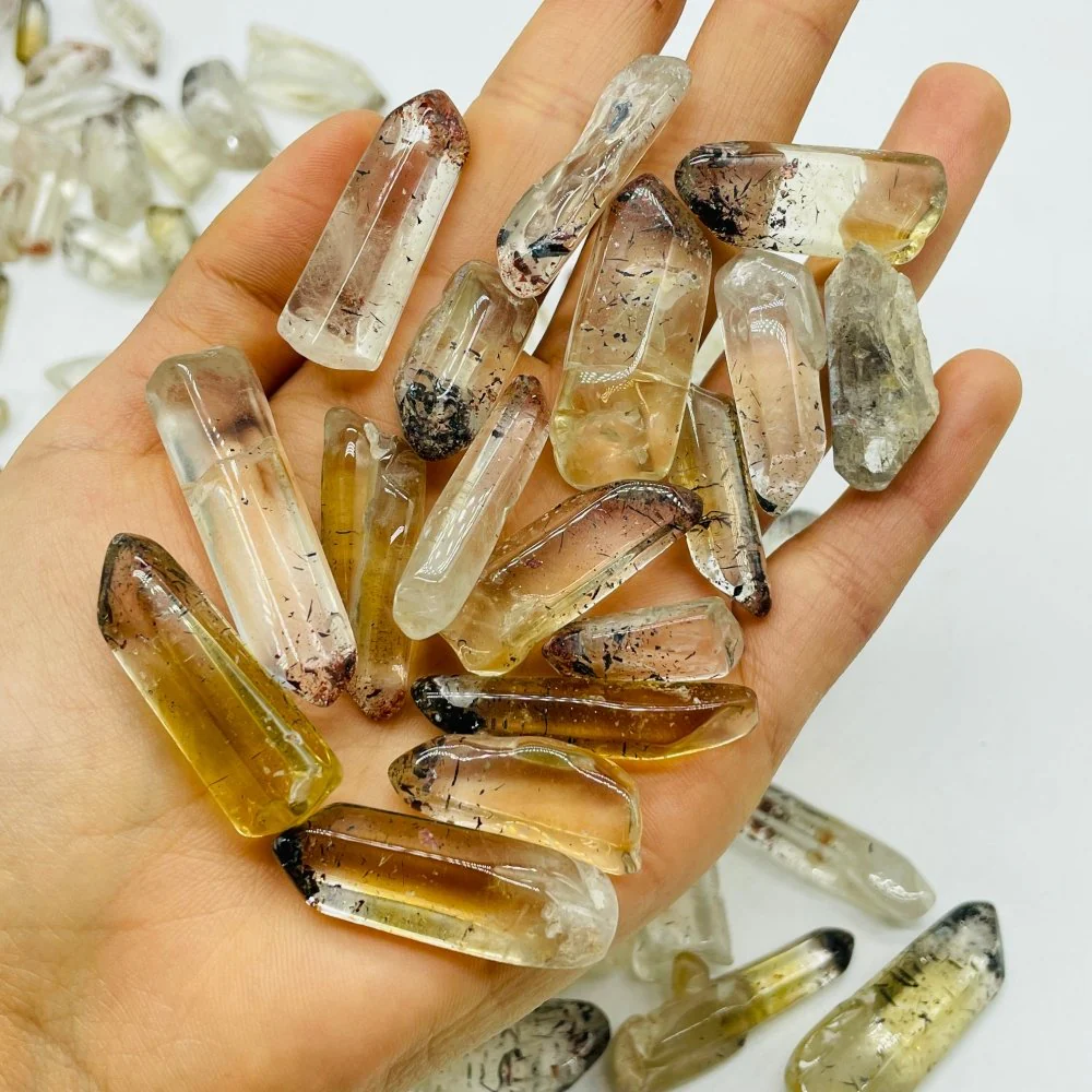 105 Pieces Polished Strawberry Crystal Lepidocrocite Super 7 Points For DIY Pendant - Image 5