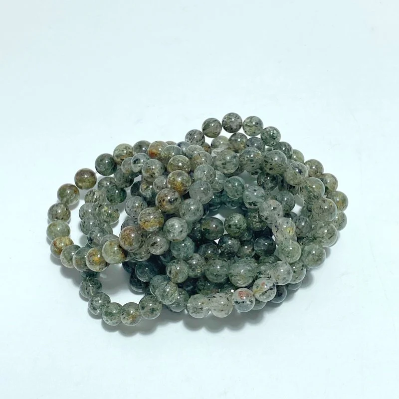 10mm Garden Quartz Mixed Green Mica Crystal Bracelets Wholesale - Image 3