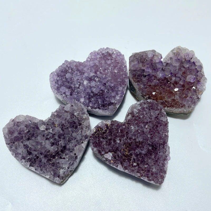 14 Pieces Beautiful Large Amethyst Cluster Heart - Image 10