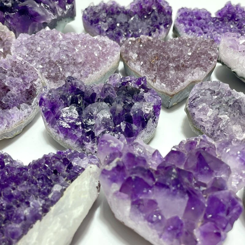 14 Pieces Beautiful Large Amethyst Cluster Heart - Image 3