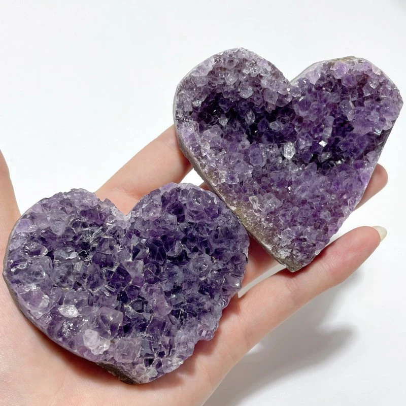 14 Pieces Beautiful Large Amethyst Cluster Heart - Image 8