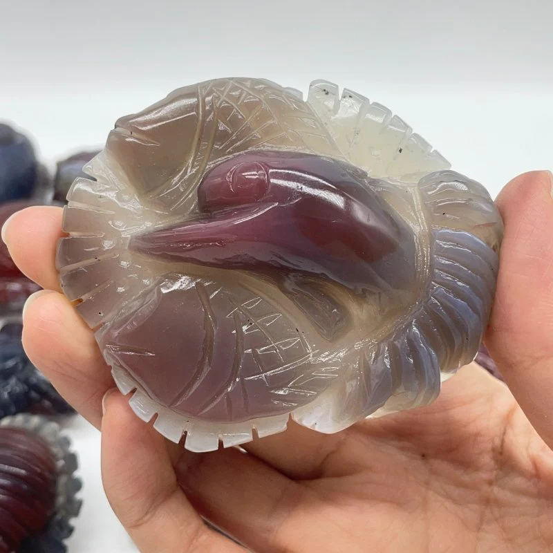 21 Pieces African Red Agate Sea Animals Carving - Image 2