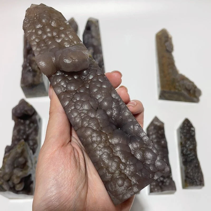 11 Pieces Agate Tower One Side Rough Wholesale - Image 5