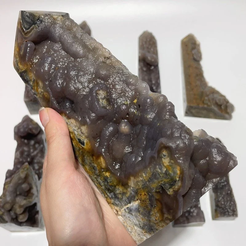11 Pieces Agate Tower One Side Rough Wholesale - Image 6