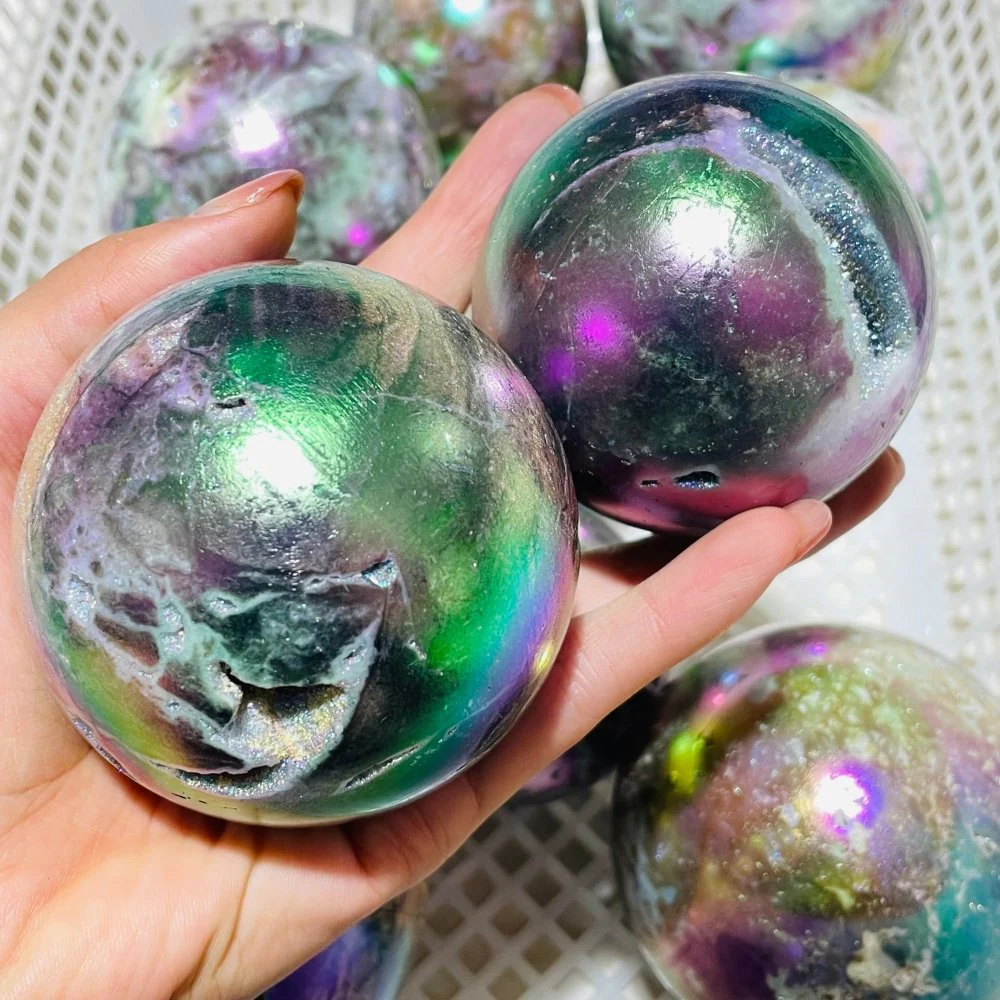 11 Pieces Aura Sphalerite Sphere Ball - Image 3