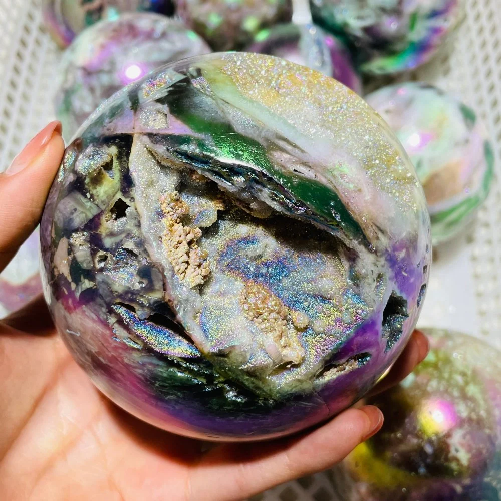 11 Pieces Aura Sphalerite Sphere Ball - Image 5