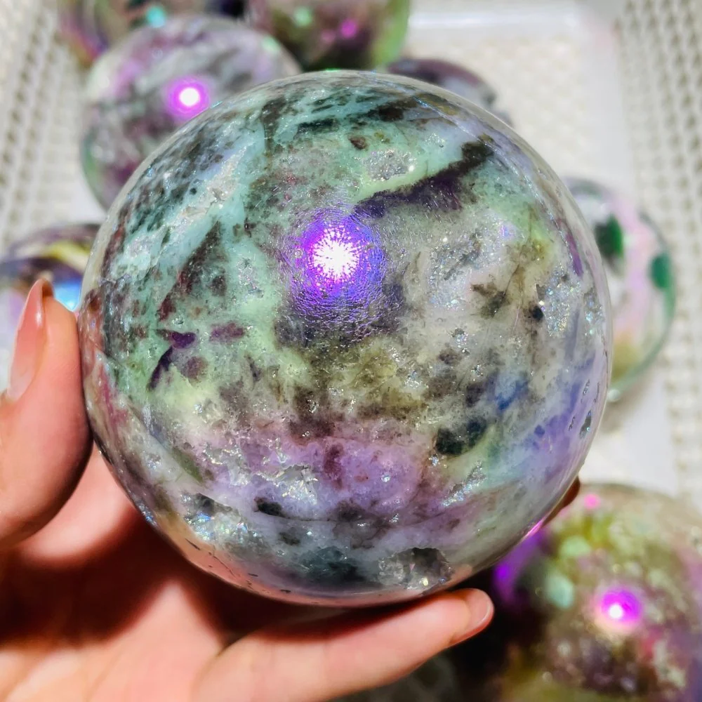 11 Pieces Aura Sphalerite Sphere Ball - Image 6