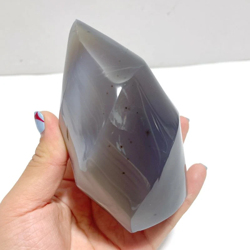 9 Pieces Black Orca Agate Flame Carving - Image 4