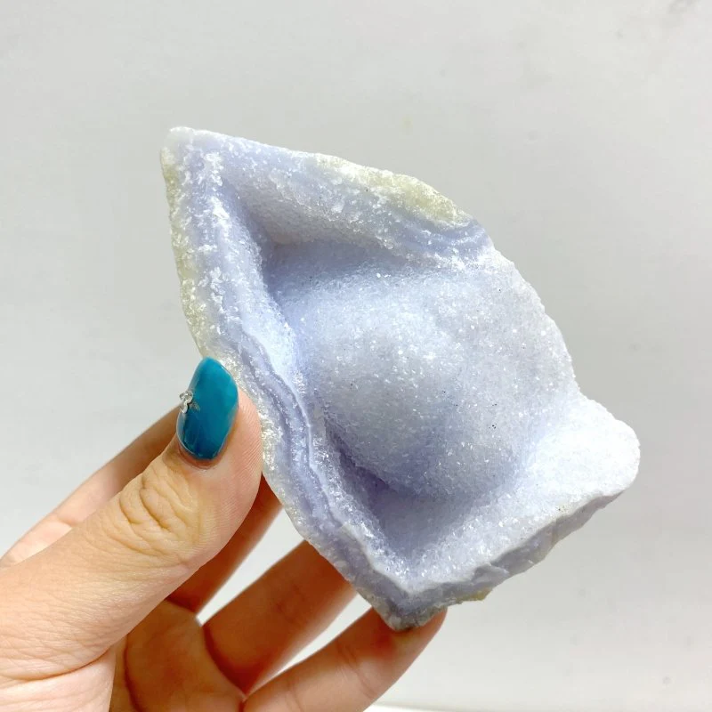 11 Pieces Geode Blue Chalcedony Druzy - Image 4