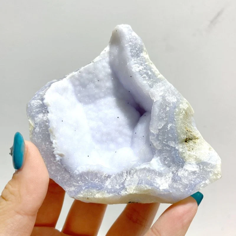 11 Pieces Geode Blue Chalcedony Druzy - Image 6