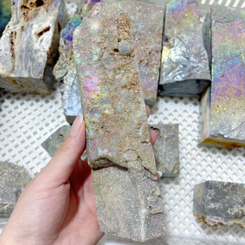 11 Pieces Large Aura Sphalerite Tower Points Closeout - Image 2