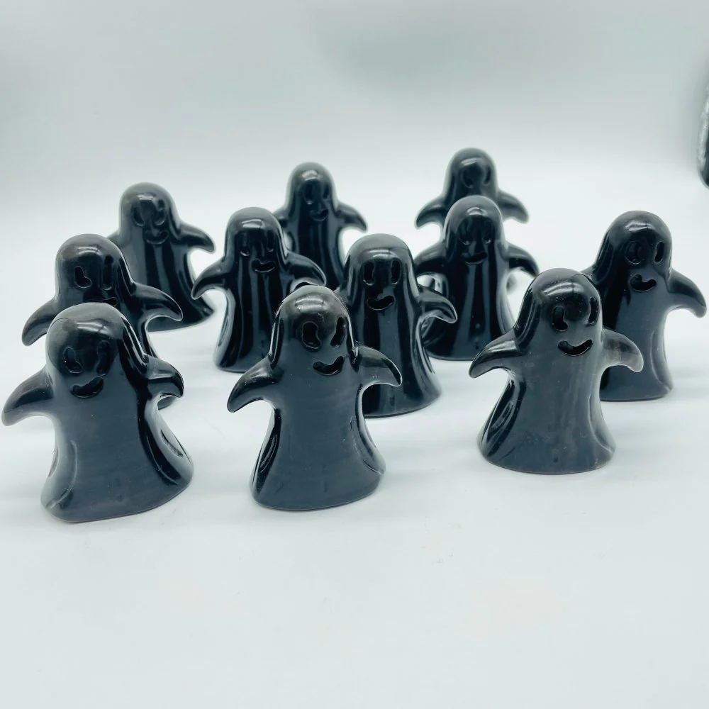 11 Pieces Banded Obsidian Ghost Carving Closeout - Image 2