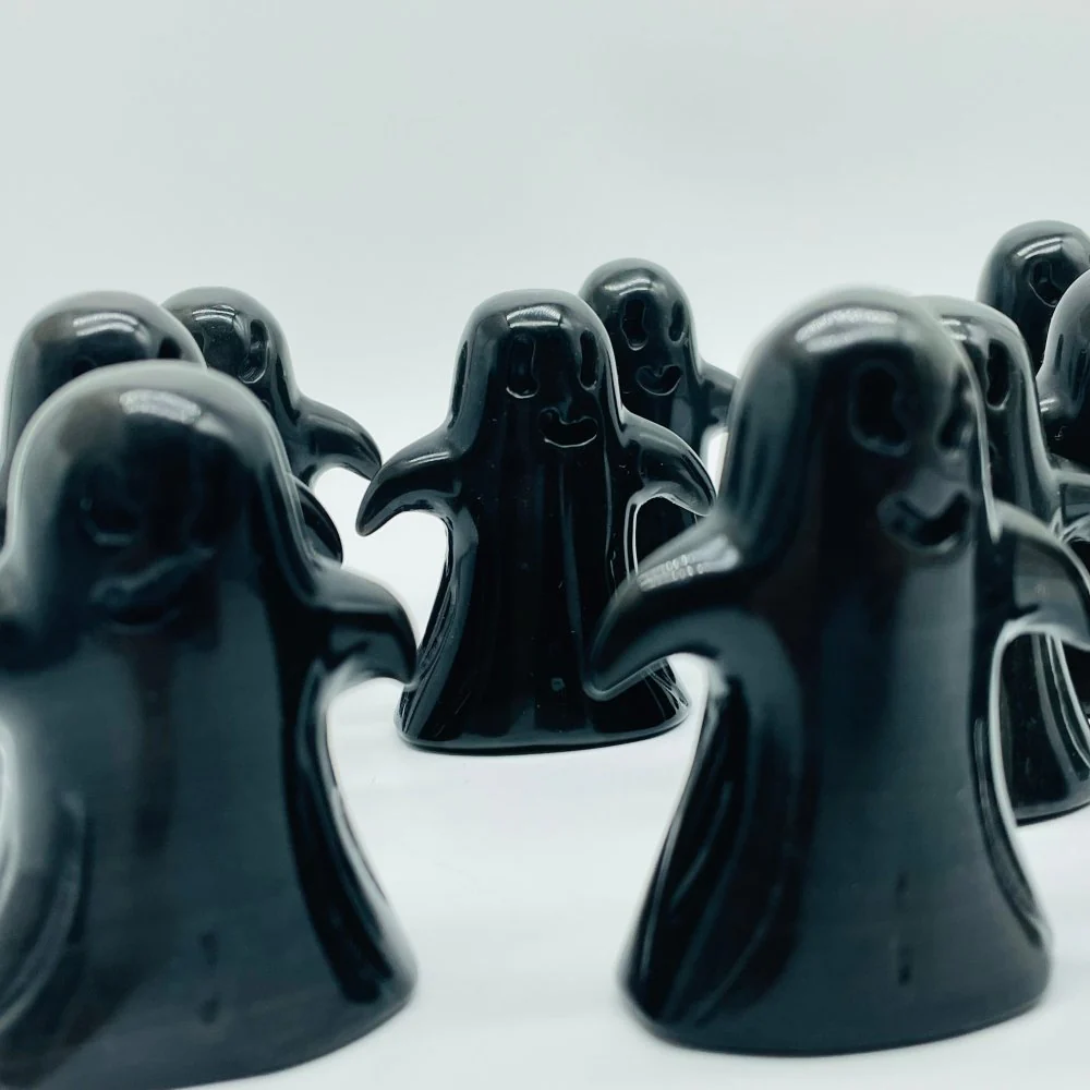 11 Pieces Banded Obsidian Ghost Carving Closeout - Image 3