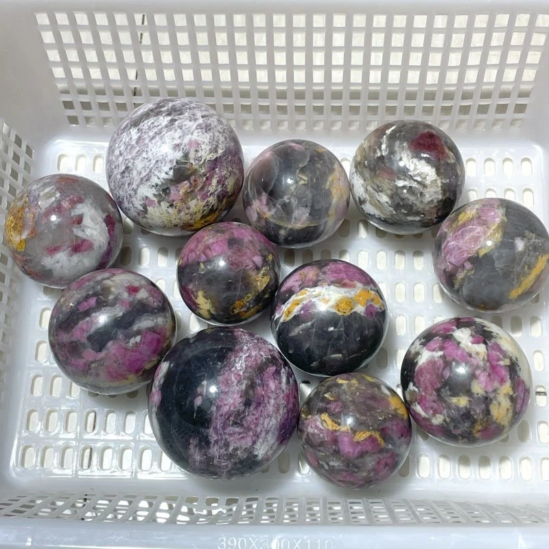 11 Pieces Pink Tourmaline Spheres Balls - Image 6