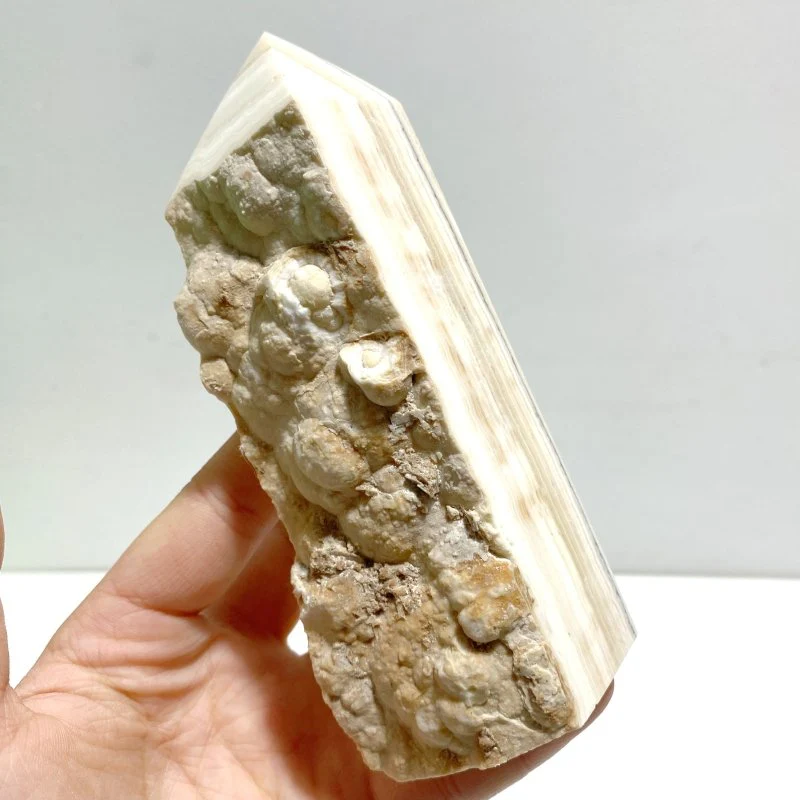 11 Pieces Stripe Yellow Calcite Points Raw Side - Image 6