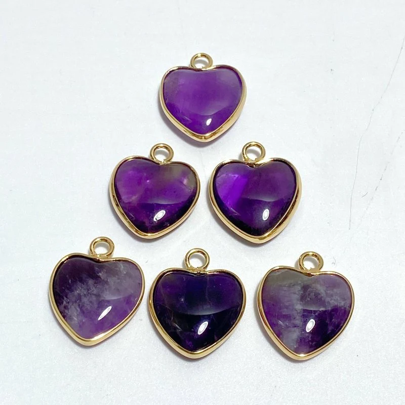 11 Types Crystal Heart Shape Pendants Wholesale Rose Quartz Chevron Amethyst Tiger Eye - Image 10