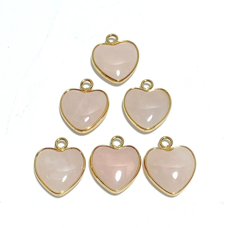 11 Types Crystal Heart Shape Pendants Wholesale Rose Quartz Chevron Amethyst Tiger Eye - Image 11