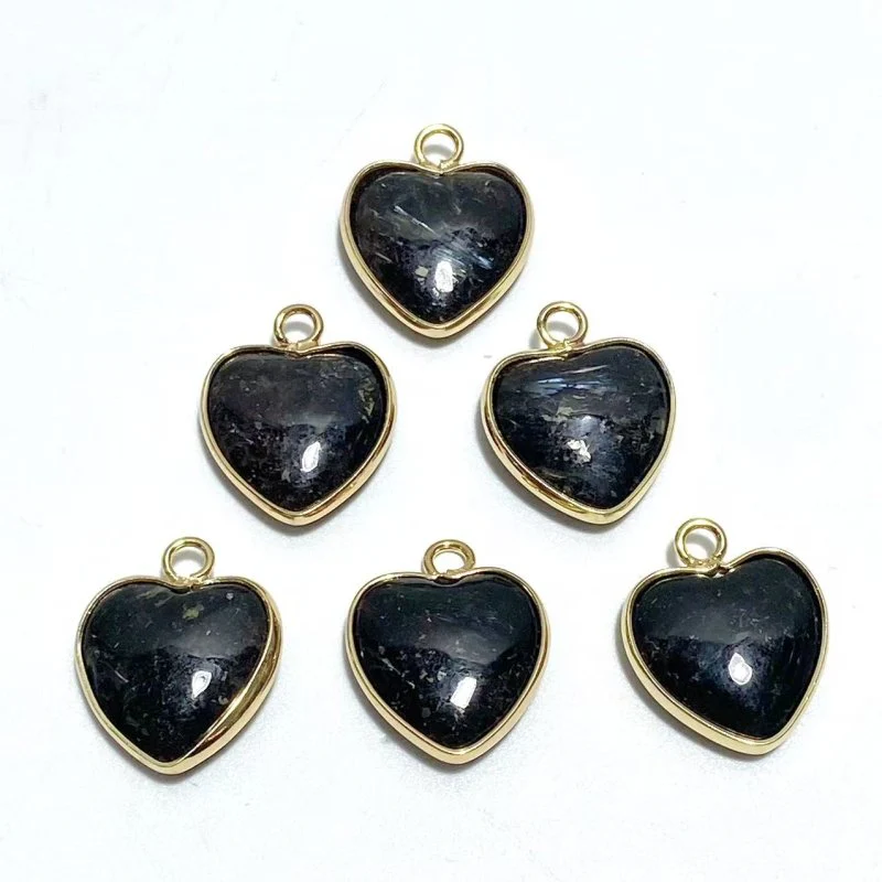 11 Types Crystal Heart Shape Pendants Wholesale Rose Quartz Chevron Amethyst Tiger Eye - Image 13