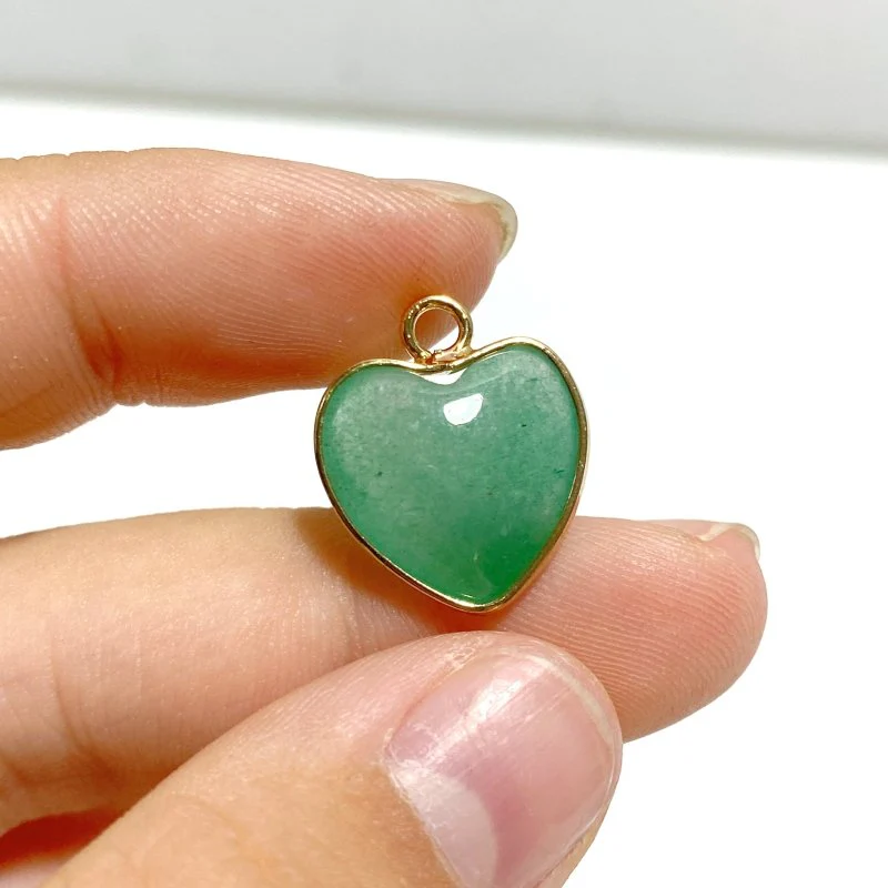 11 Types Crystal Heart Shape Pendants Wholesale Rose Quartz Chevron Amethyst Tiger Eye - Image 2