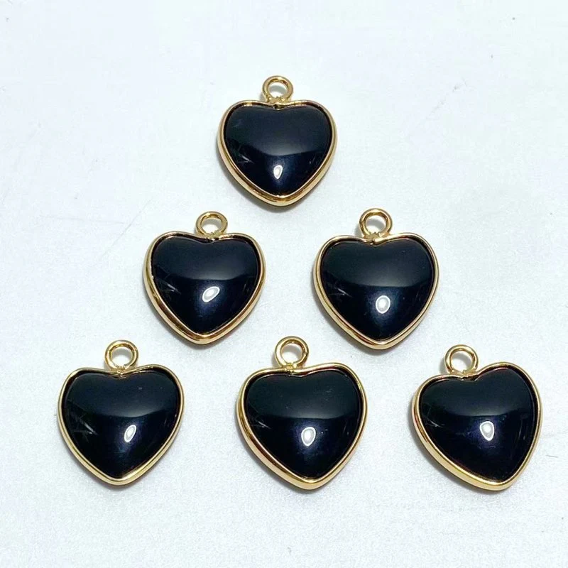11 Types Crystal Heart Shape Pendants Wholesale Rose Quartz Chevron Amethyst Tiger Eye - Image 4