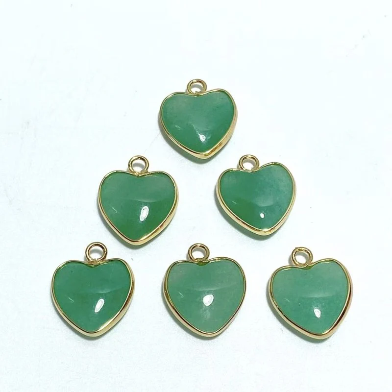 11 Types Crystal Heart Shape Pendants Wholesale Rose Quartz Chevron Amethyst Tiger Eye - Image 5