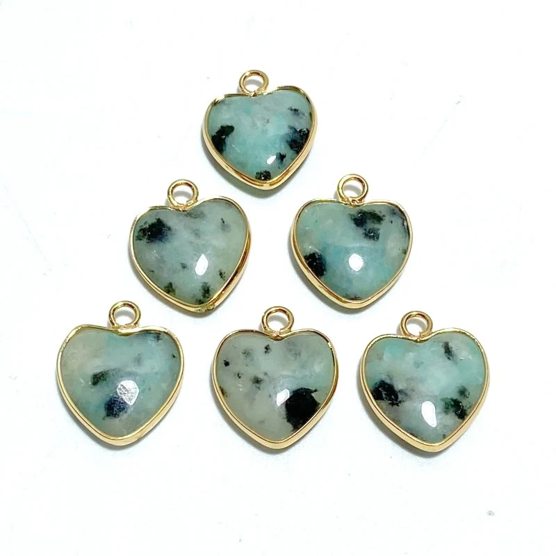 11 Types Crystal Heart Shape Pendants Wholesale Rose Quartz Chevron Amethyst Tiger Eye - Image 7