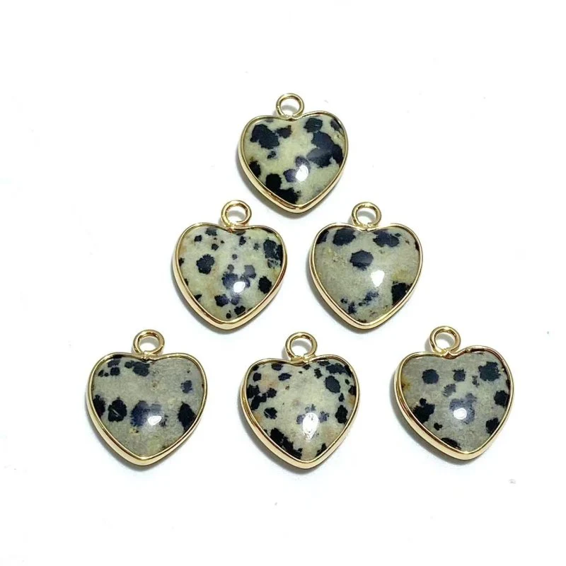 11 Types Crystal Heart Shape Pendants Wholesale Rose Quartz Chevron Amethyst Tiger Eye - Image 8