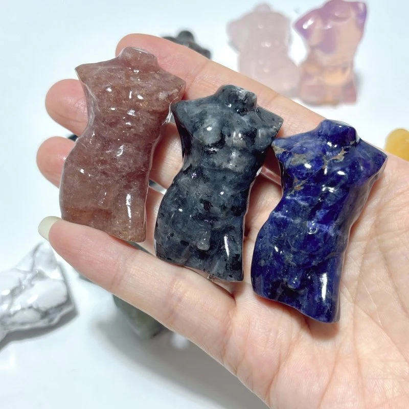11 Types Male Model Body Crystal Carving Wholesale Labradorite Rose Quartz - Image 15