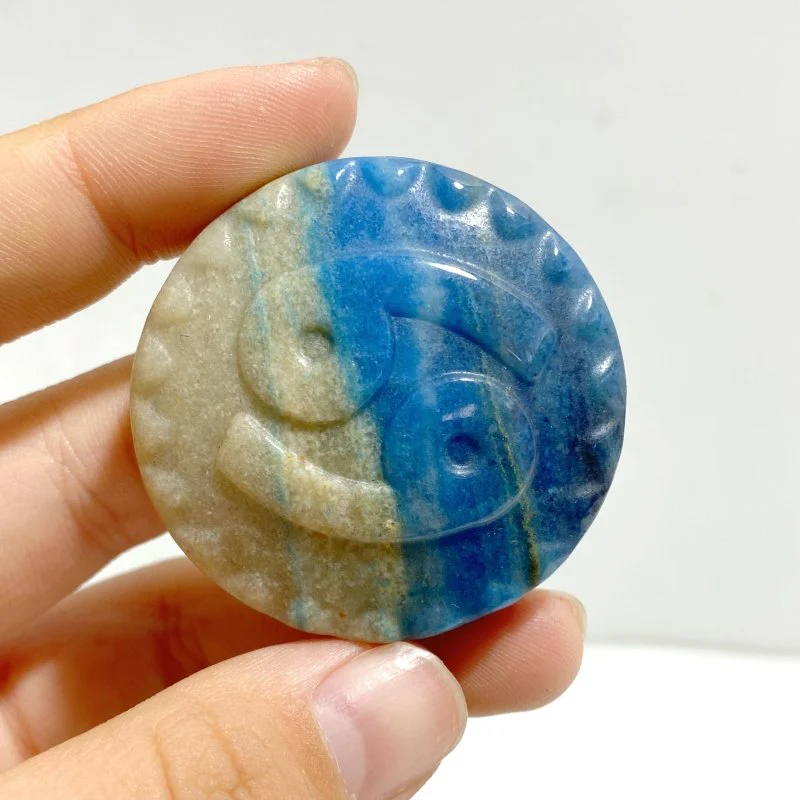 12 Pieces A Set of Trolleite Stone Twelve Constellations Carving - Image 5
