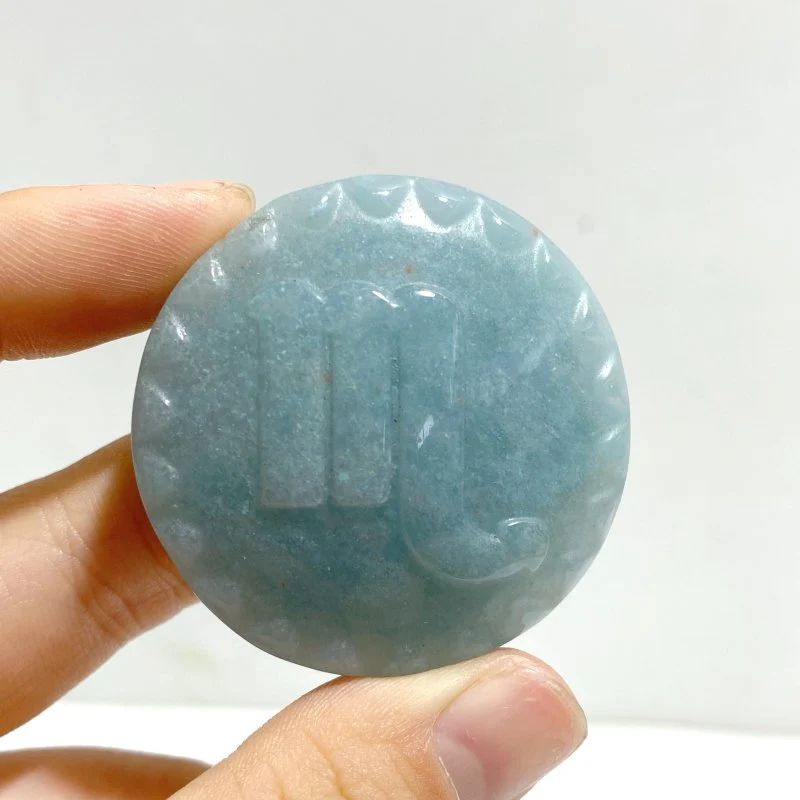 12 Pieces A Set of Trolleite Stone Twelve Constellations Carving - Image 6