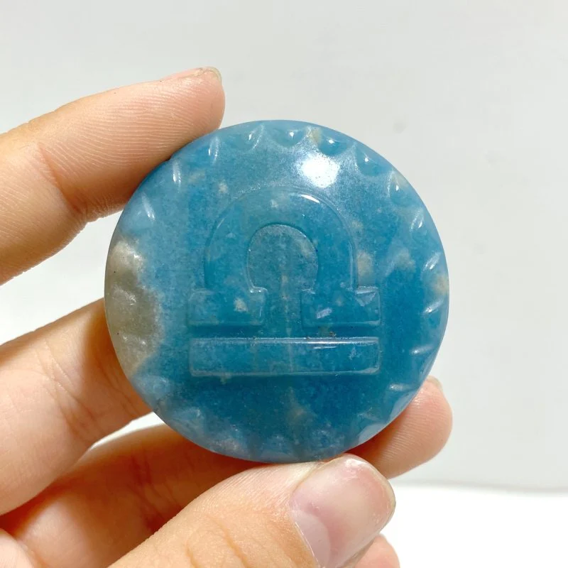 12 Pieces A Set of Trolleite Stone Twelve Constellations Carving - Image 8