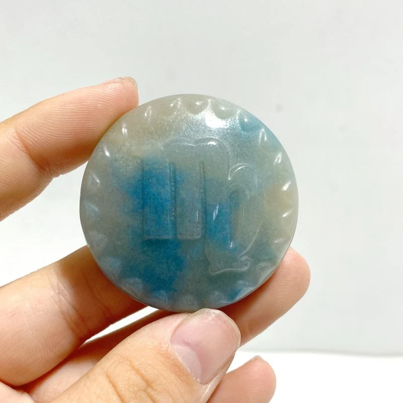 12 Pieces A Set of Trolleite Stone Twelve Constellations Carving - Image 9
