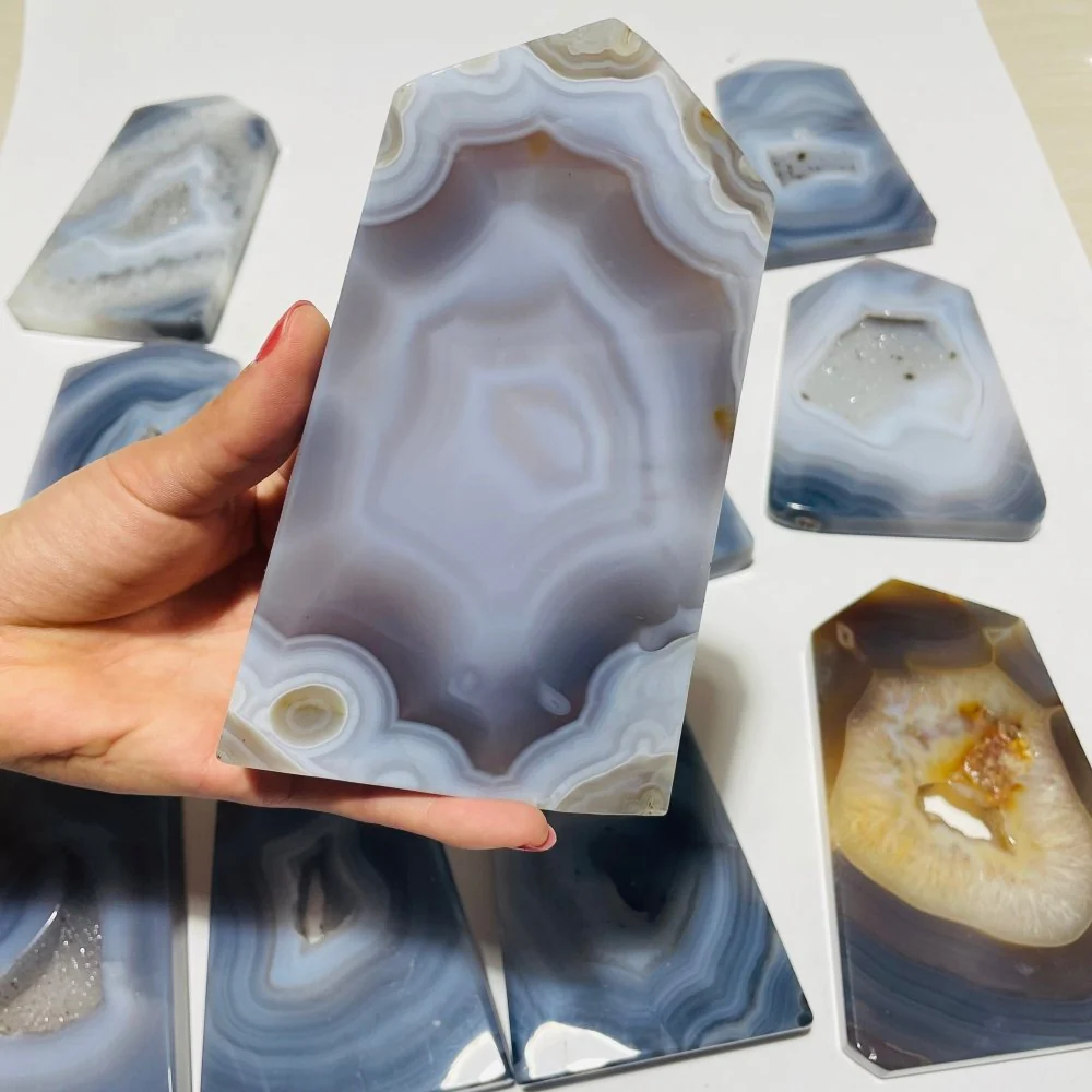 12 Pieces Agate Geode Druzy Tower Point Wholesale - Image 5