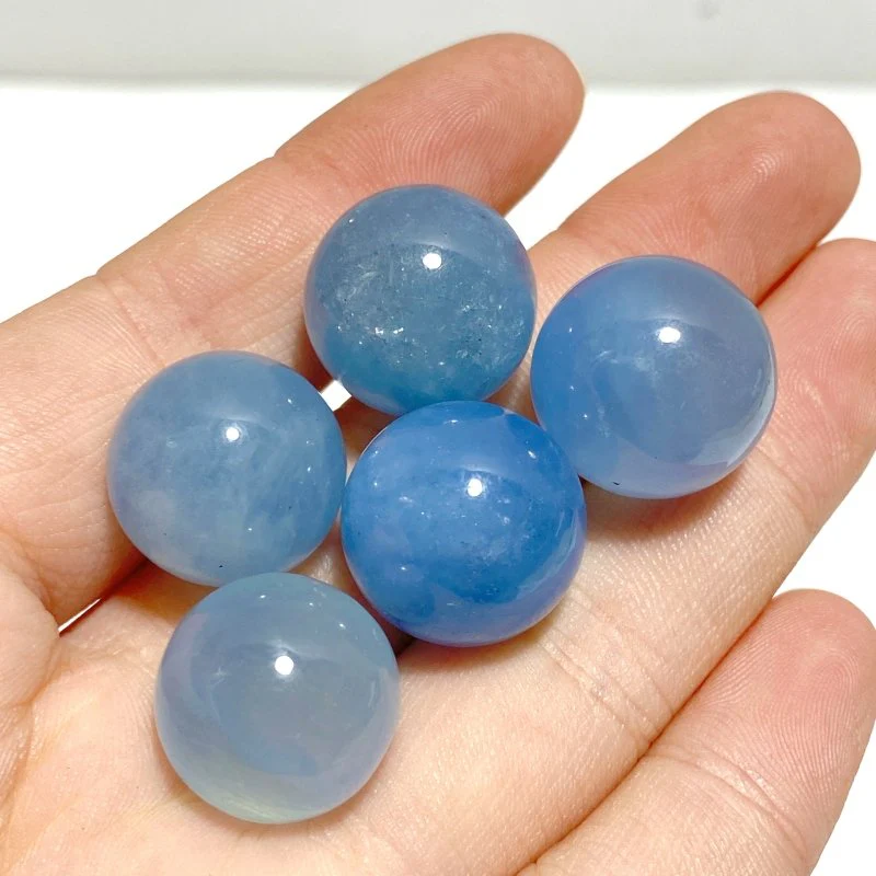 21 Pieces High Quality Aquamarine Spheres - Image 2