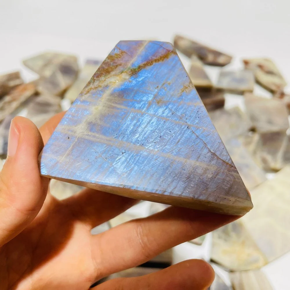 66 Pieces High Quality Blue Moonstone Mixed Sunstone Free Form - Image 4