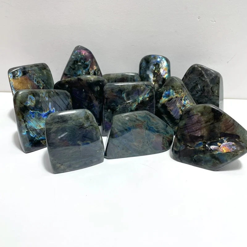 12 Pieces Large Beautiful Polished Purple Blue Labradorite Free Form - Image 2